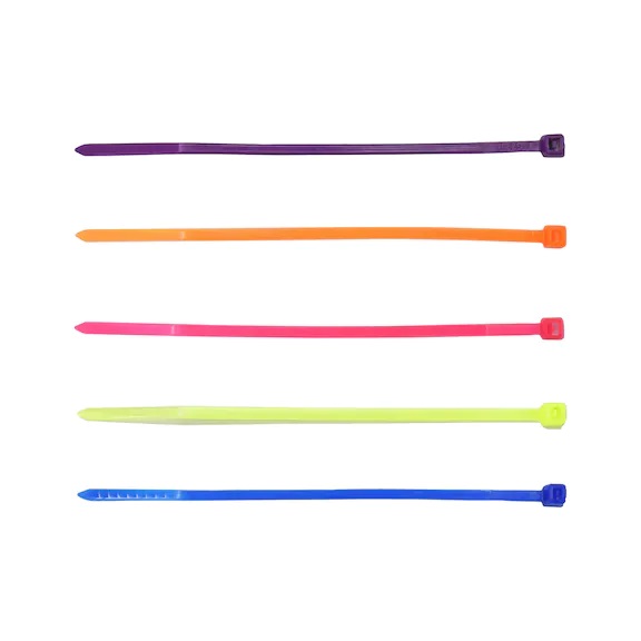 COLOURED CABLE TIE ASSORTMENTS - 2.5X100MM
